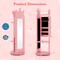 4-in-1 Pink Kids Jewelry Organizer with Ample Storage and Full-Length Mirror 360° Swivel
